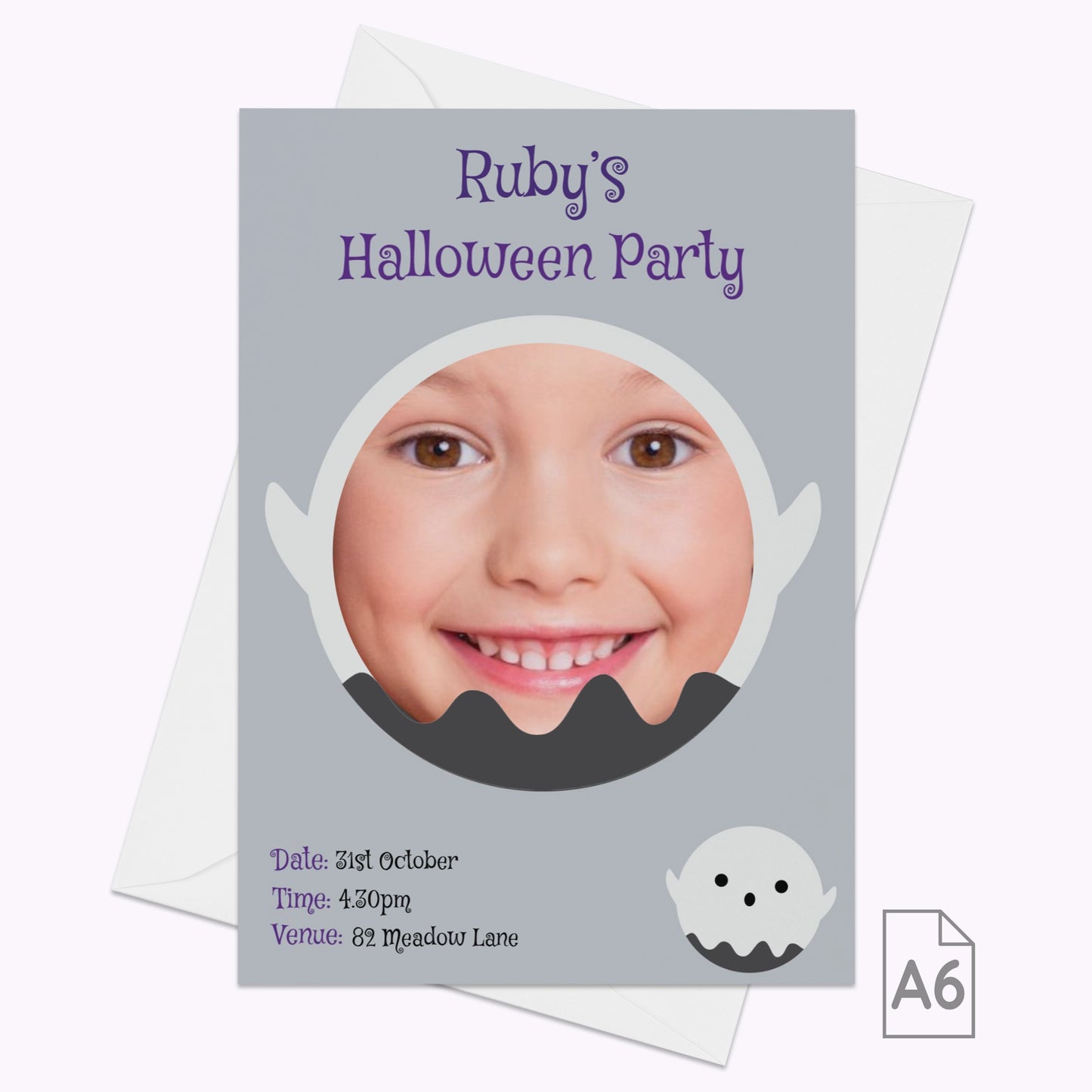 Halloween Monster Party Invites | Pack of 10 Personalised A6 Portrait Party Invitations