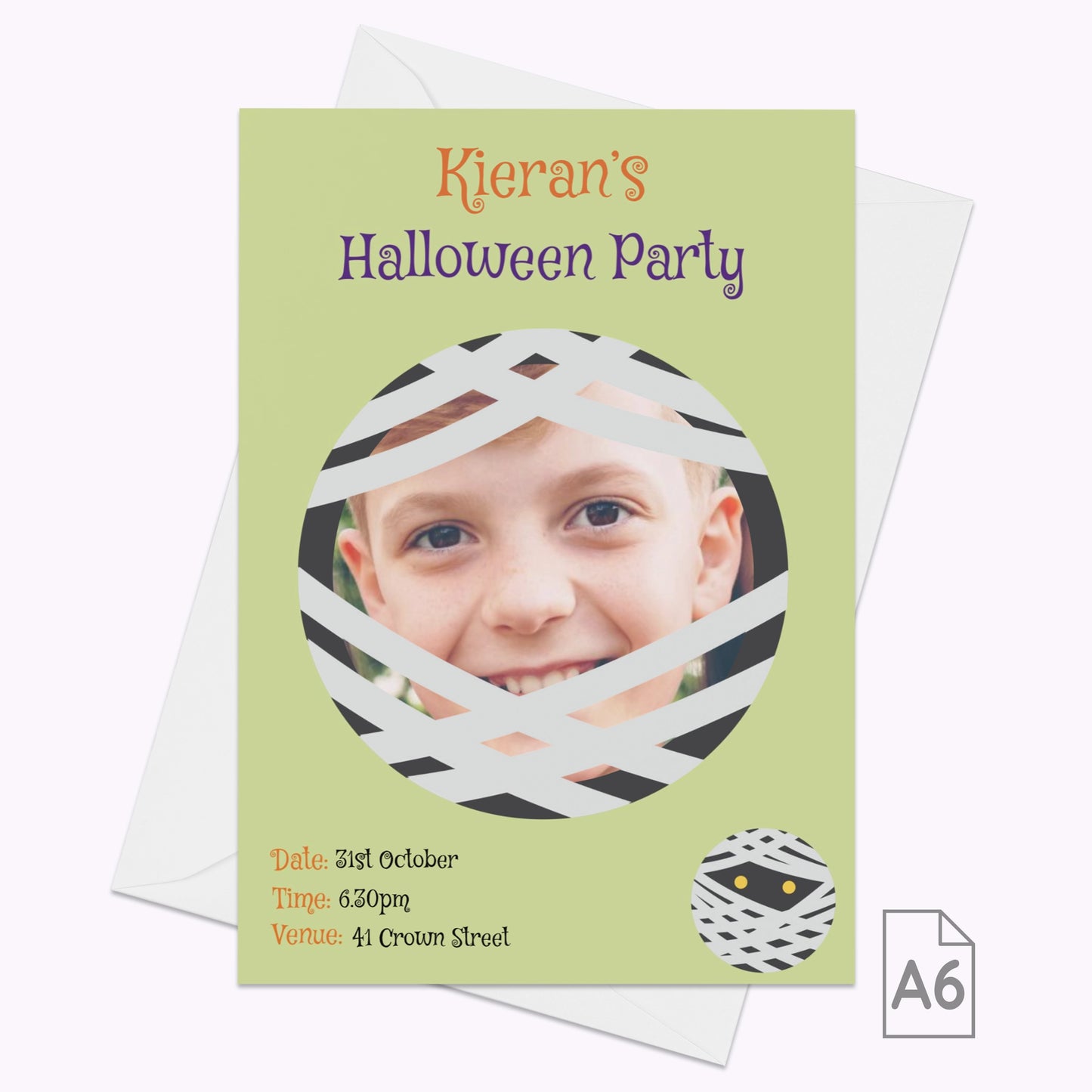 Halloween Monster Party Invites | Pack of 10 Personalised A6 Portrait Party Invitations