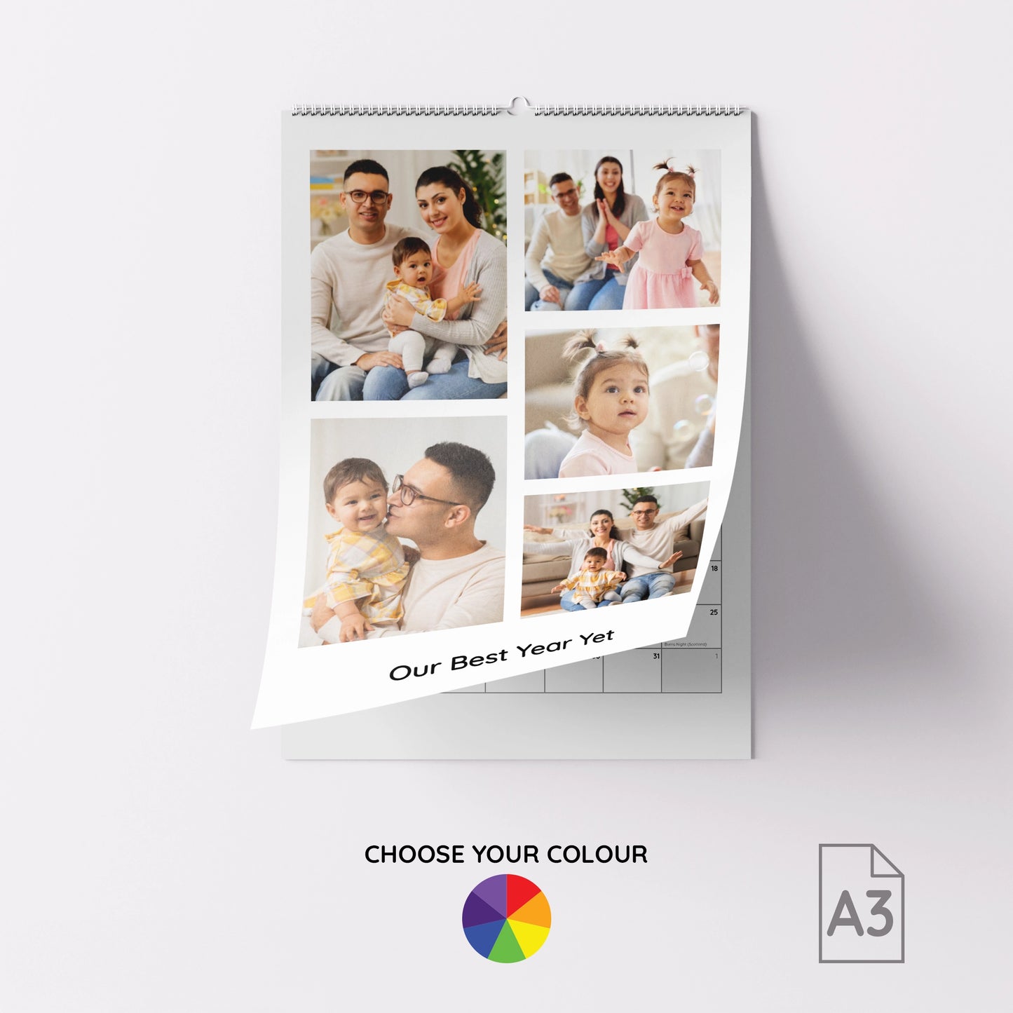 Personalised A3 Photo Wall Calendar