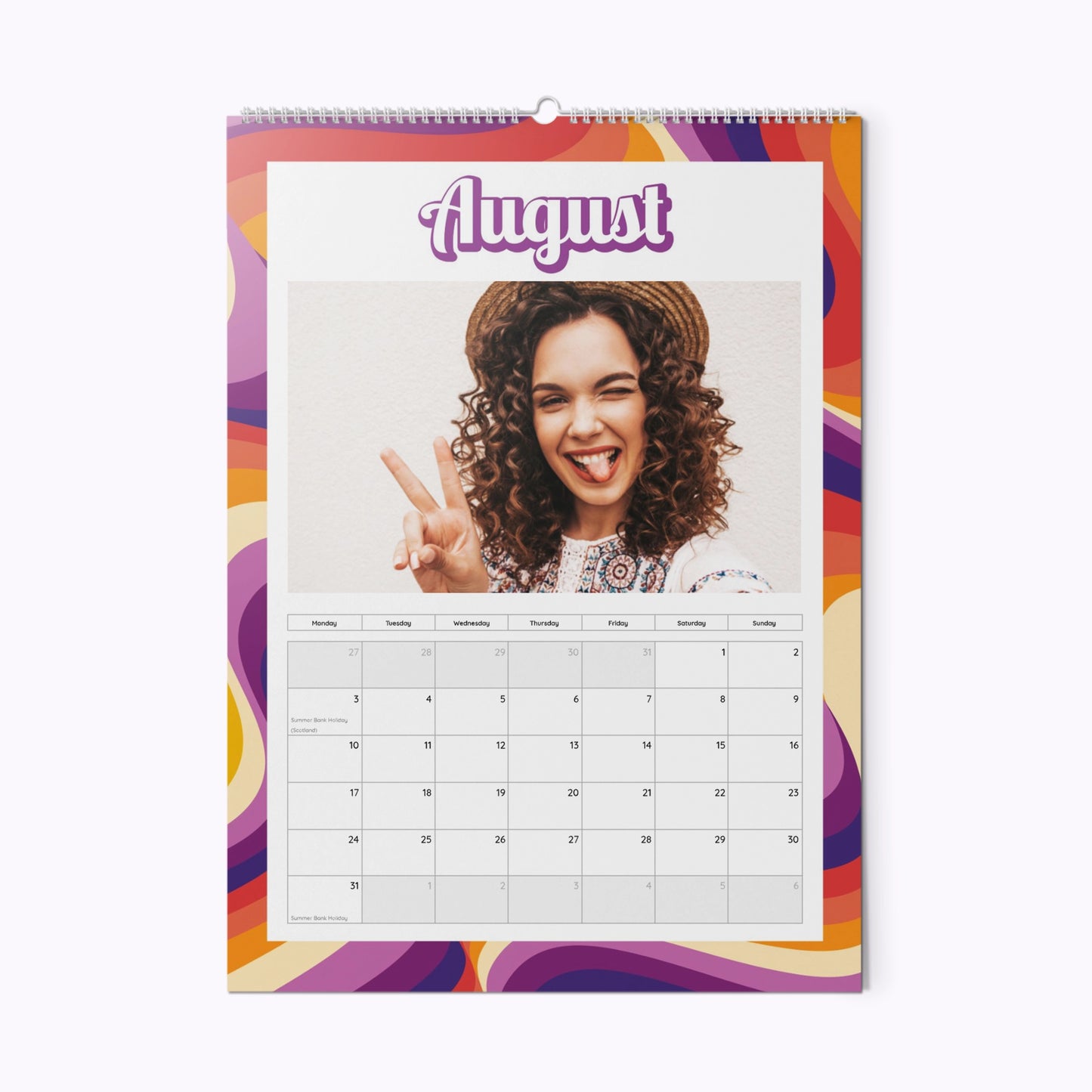 In My Peace & Love Era | Personalised A4 Photo Wall Calendar