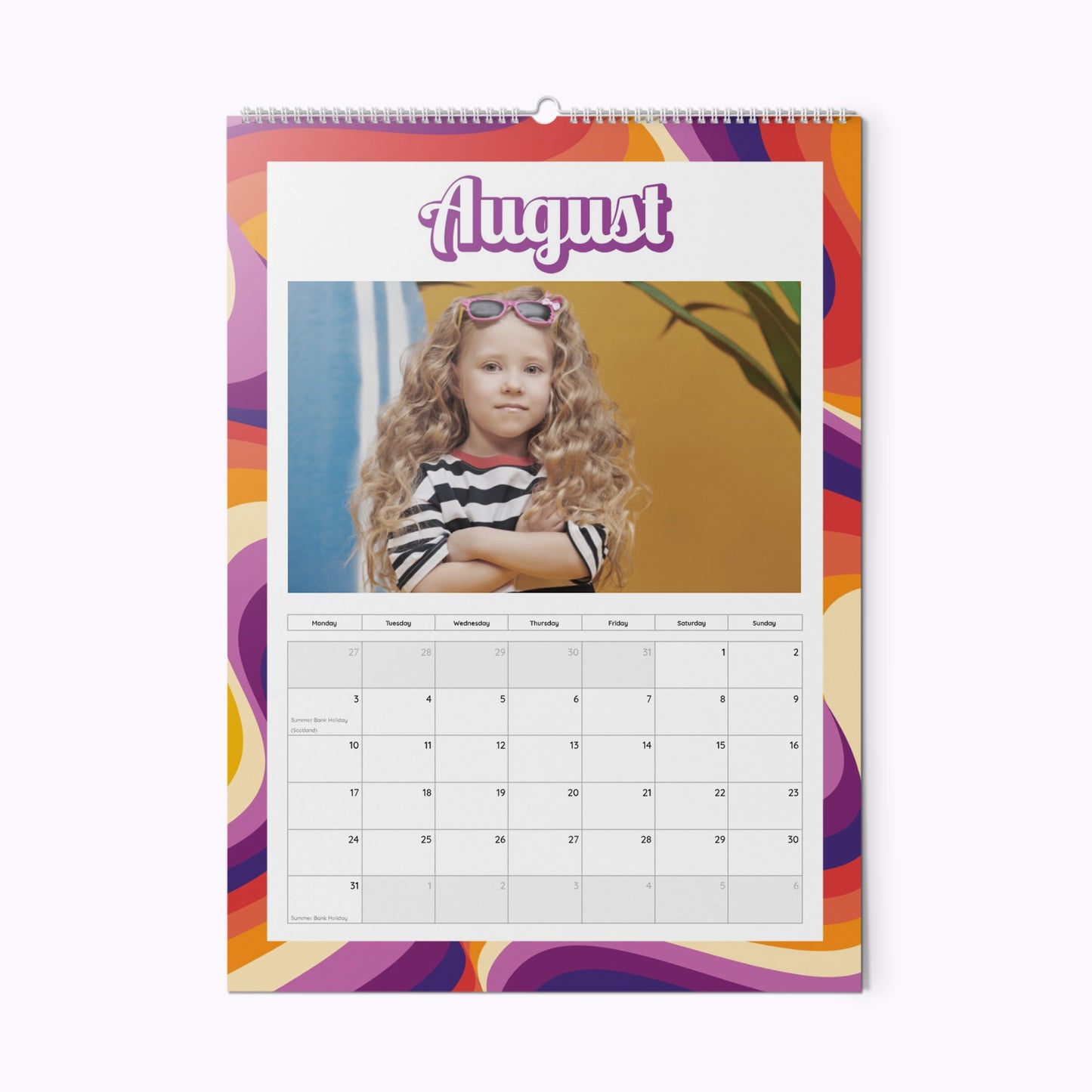 In My Peace & Love Era | Personalised A3 Photo Wall Calendar