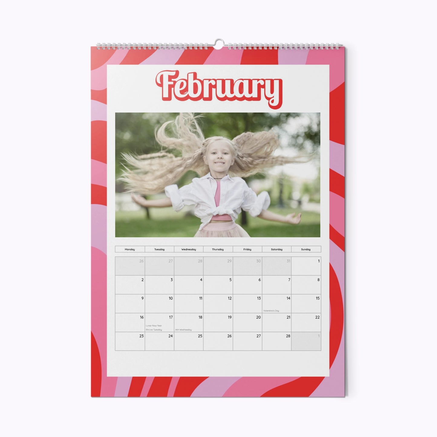 In My Peace & Love Era | Personalised A3 Photo Wall Calendar