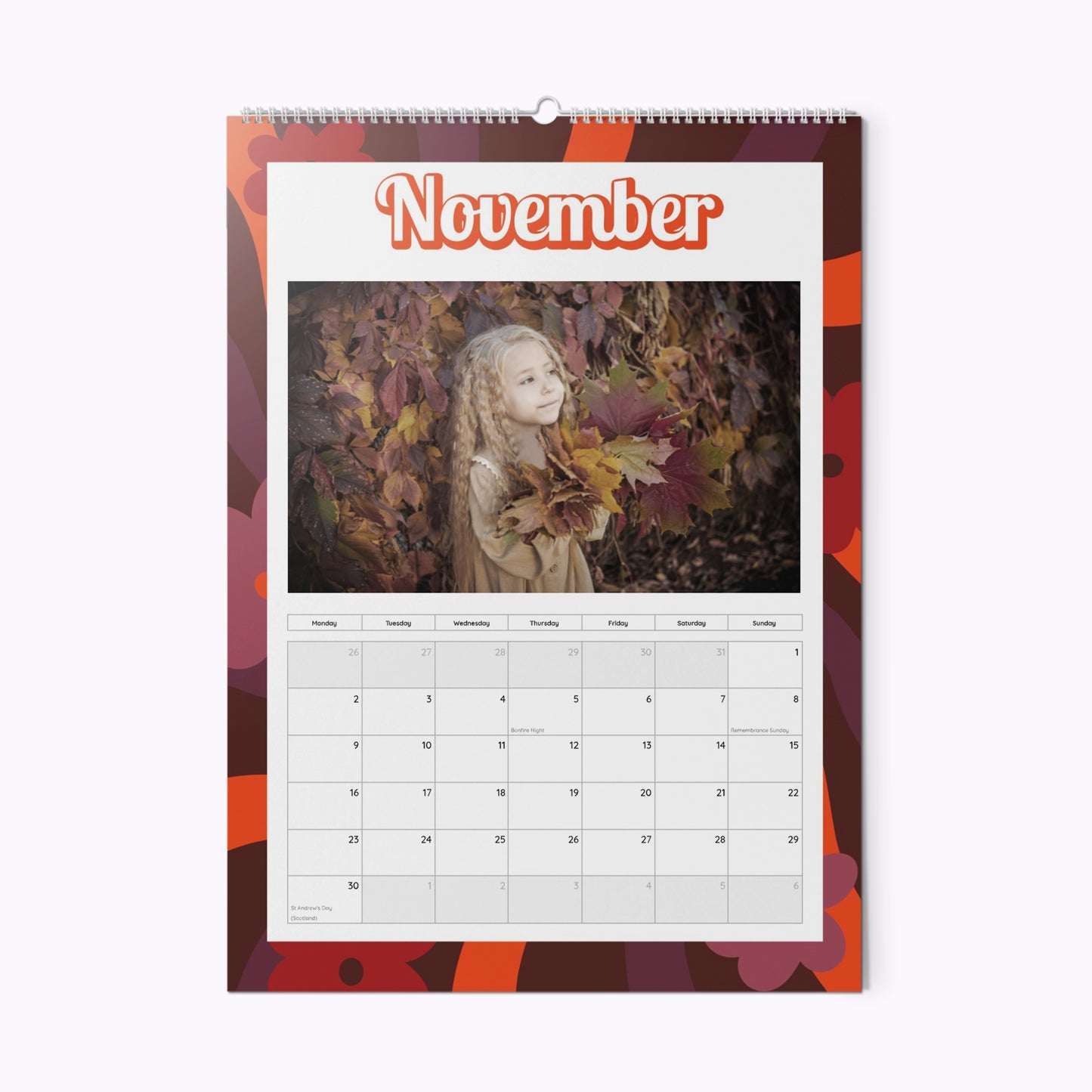 In My Peace & Love Era | Personalised A3 Photo Wall Calendar