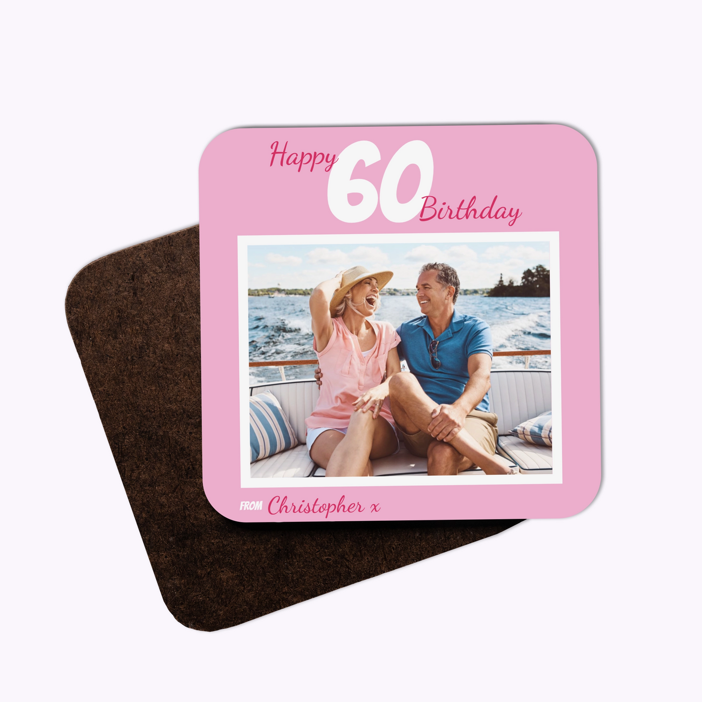 Fabulous Birthday | Individual Personalised Wooden Birthday Photo Coaster
