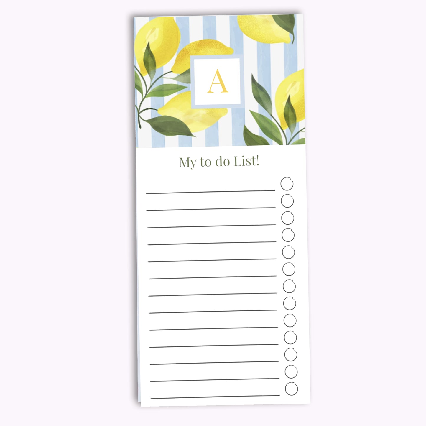 Citrus Bloom | Personalised Photo Shopping List Notepad - Tear-Off Pages