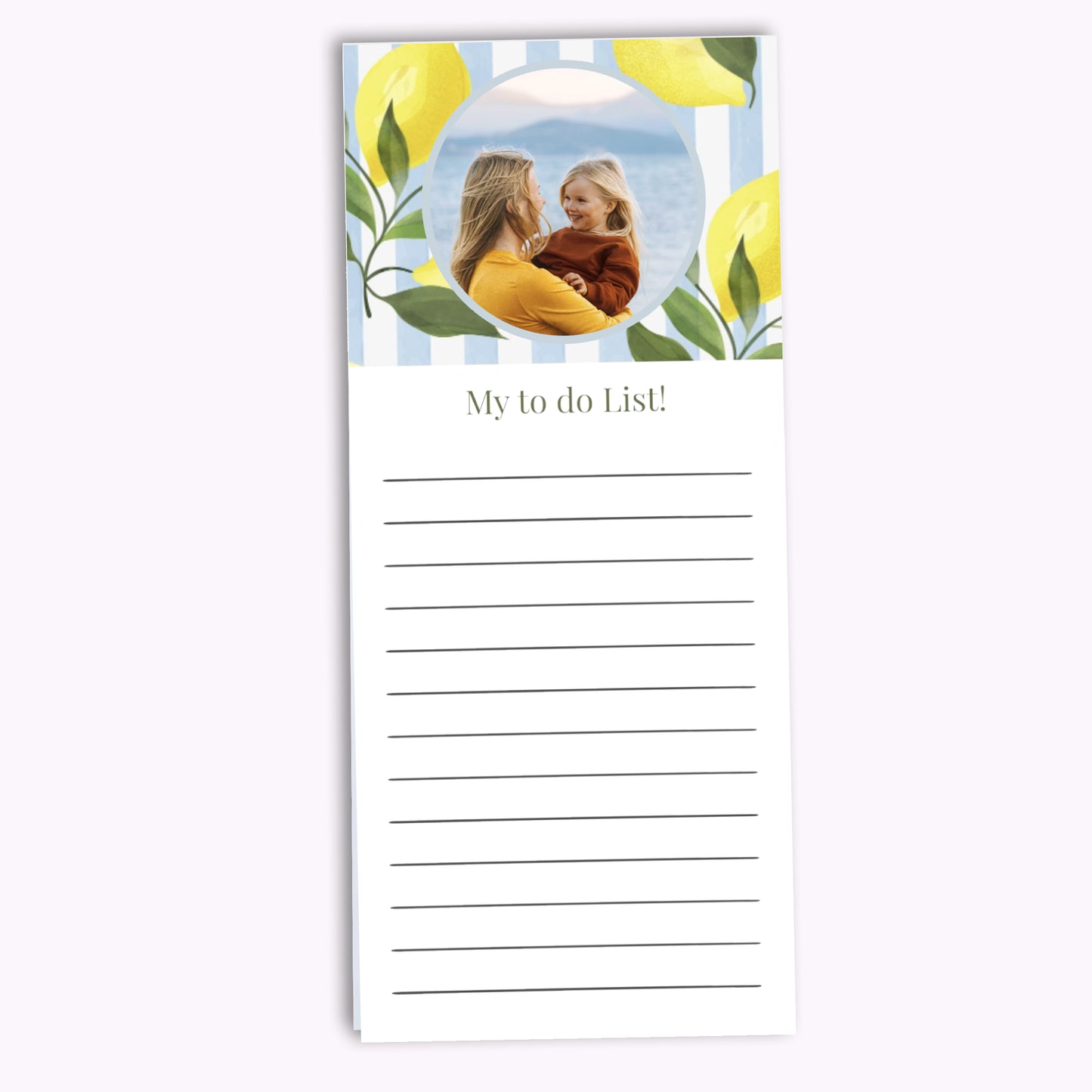 Citrus Bloom | Personalised Photo Shopping List Notepad - Tear-Off Pages