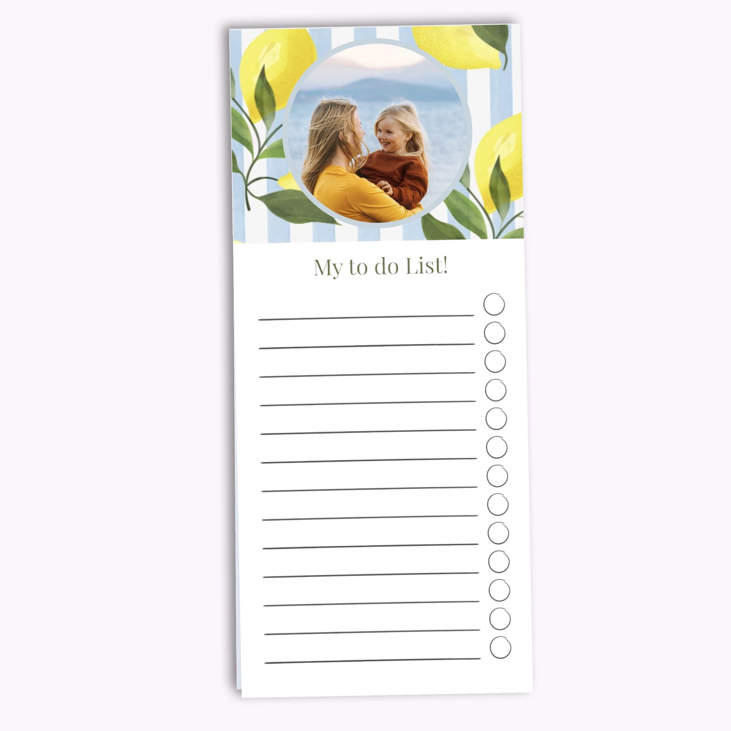 Citrus Bloom | Personalised Photo Shopping List Notepad - Tear-Off Pages