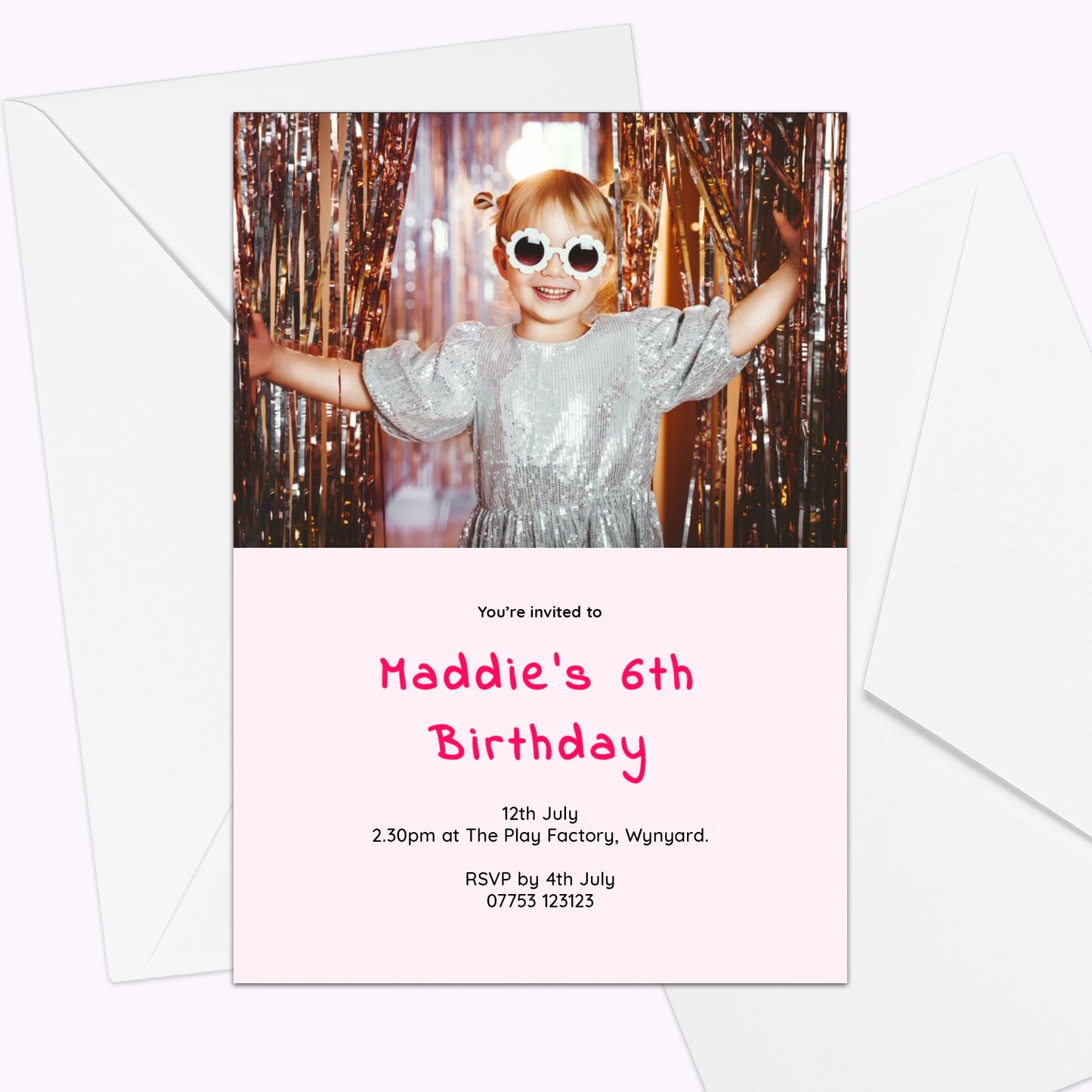 Pack of 10 'Create Your Own' Personalised A5 Invites