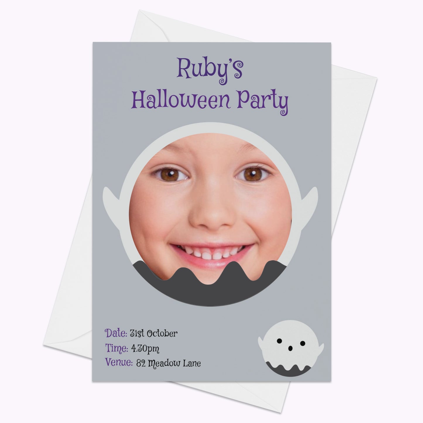Halloween Monster Party Invites | Pack of 10 Personalised A6 Portrait Party Invitations