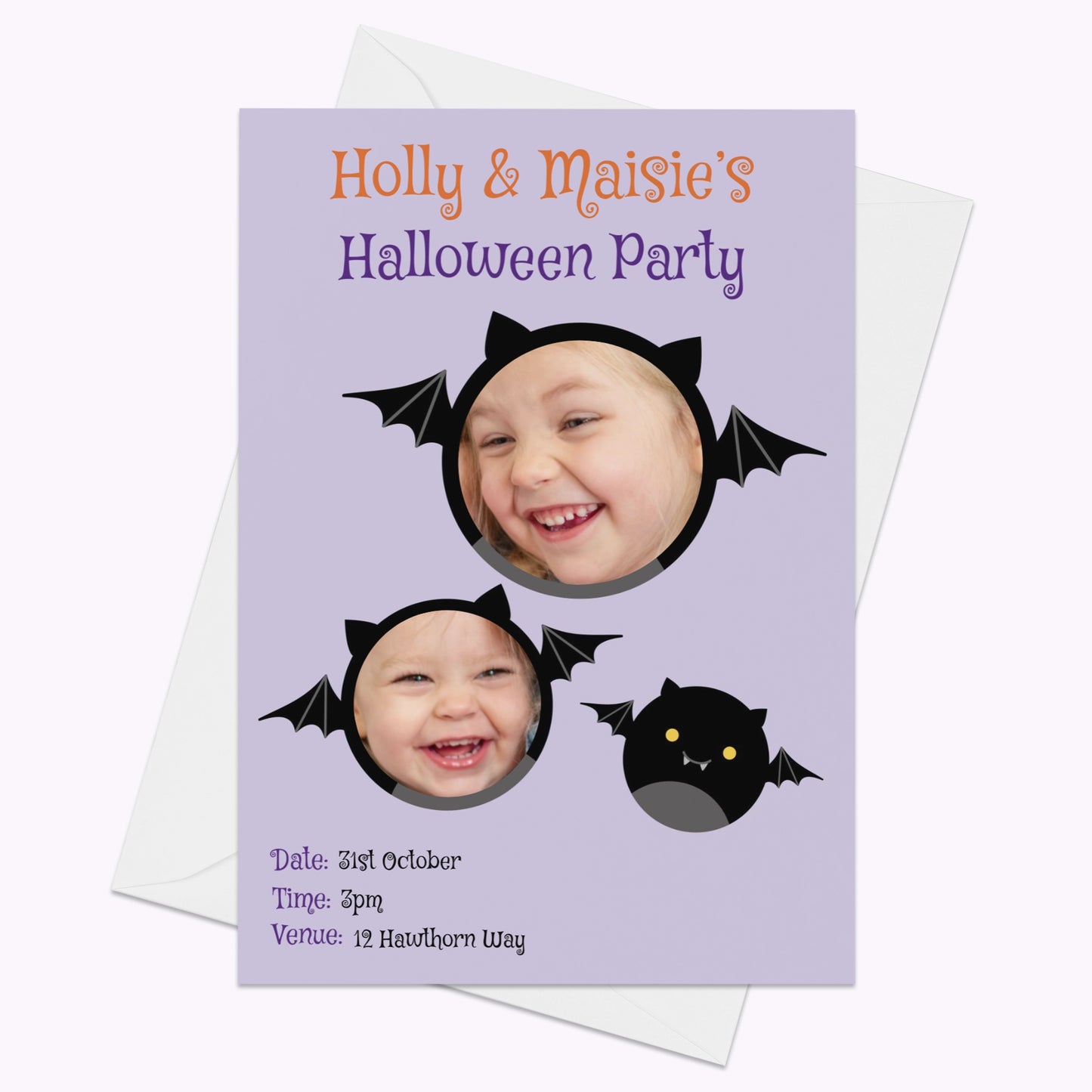 Halloween Monster Party Invites | Pack of 10 Personalised A6 Portrait Party Invitations