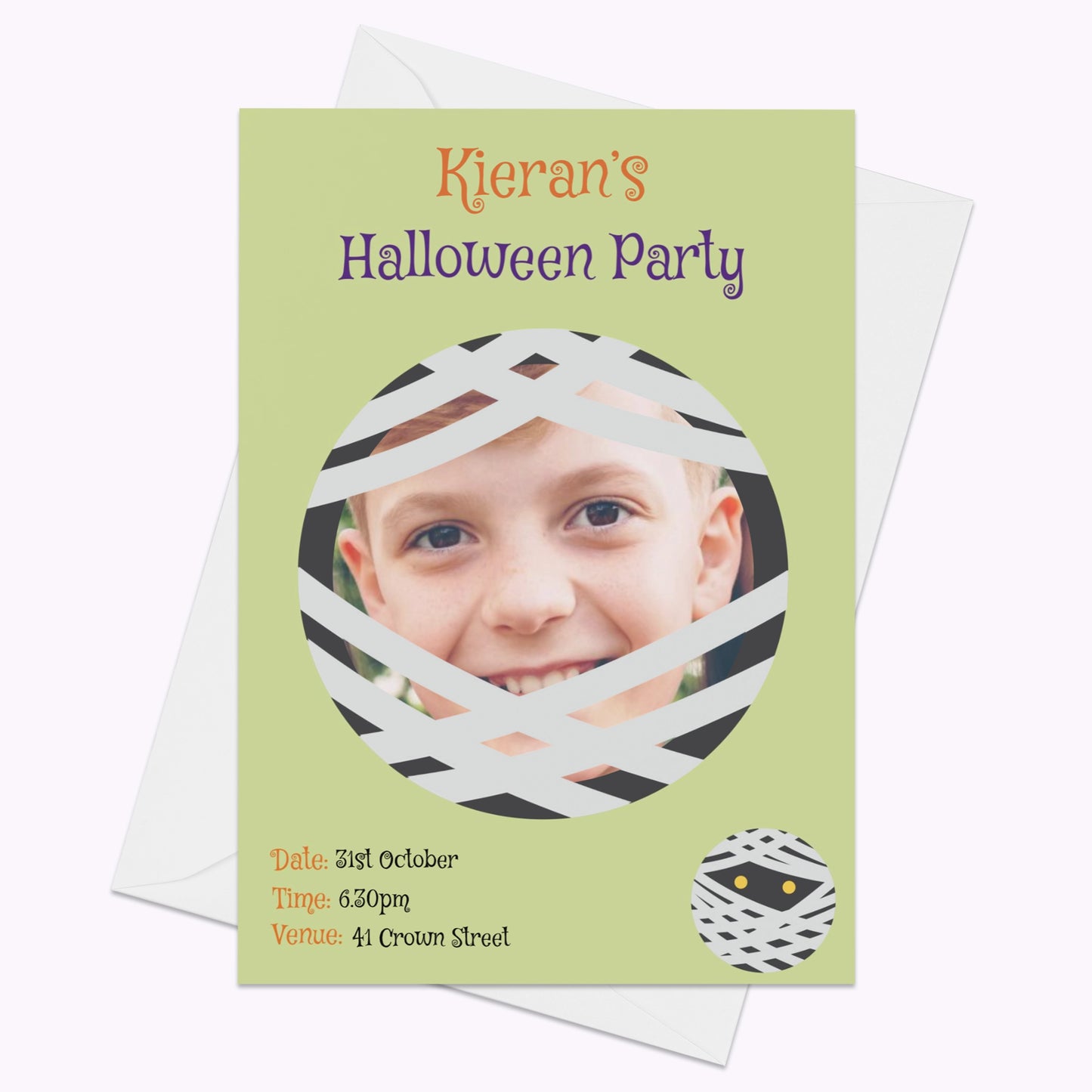 Halloween Monster Party Invites | Pack of 10 Personalised A6 Portrait Party Invitations
