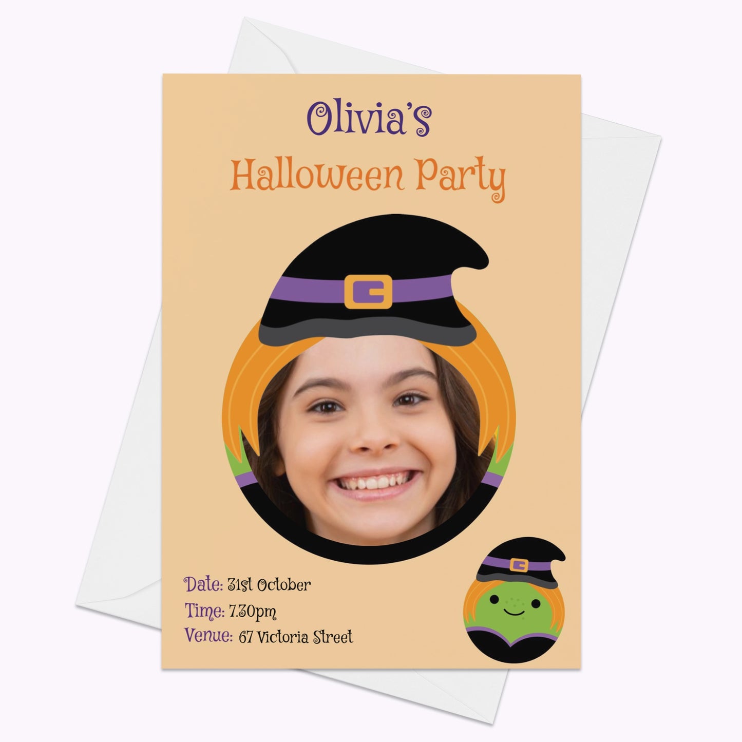 Halloween Monster Party Invites | Pack of 10 Personalised A6 Portrait Party Invitations