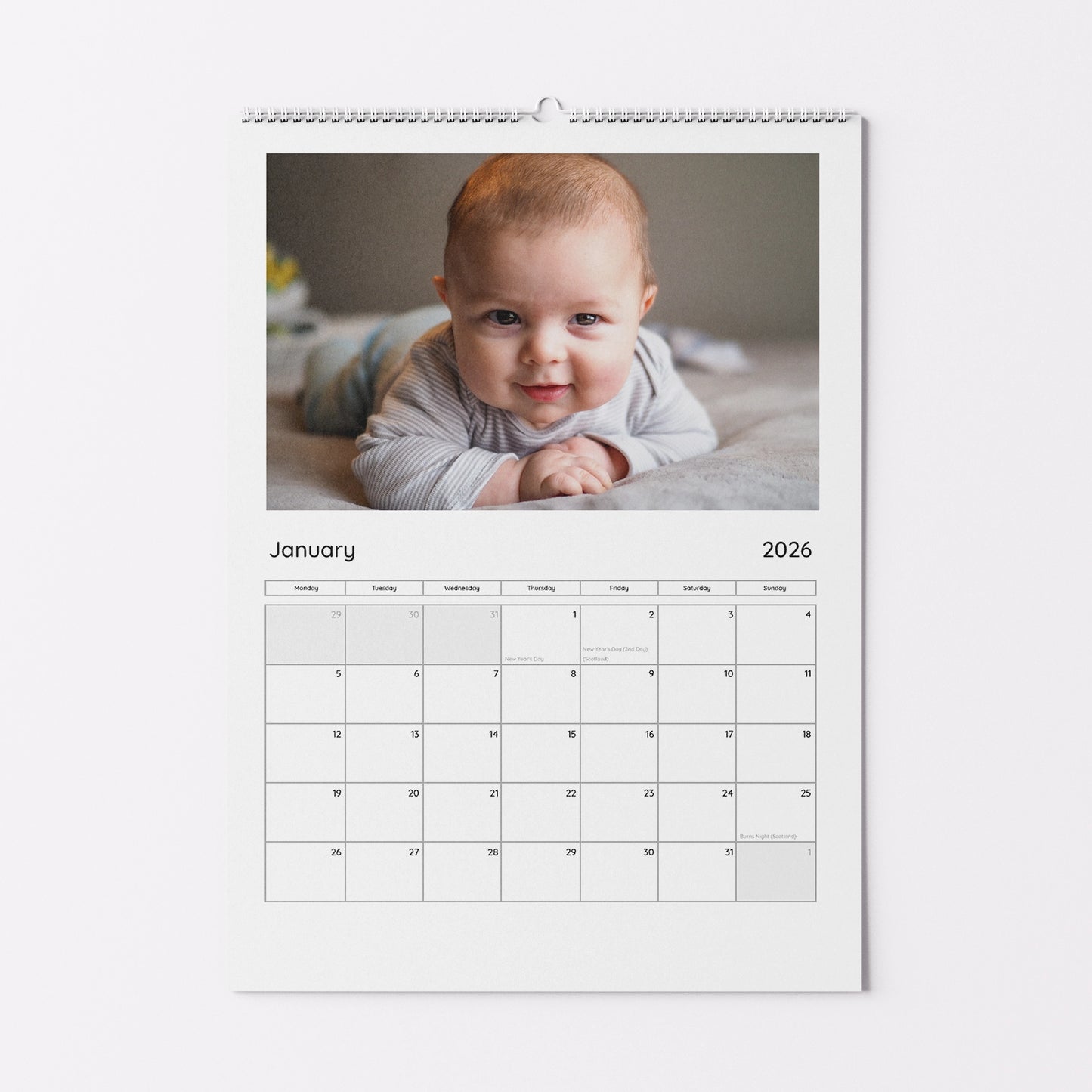 Personalised Photo Wall Calendar