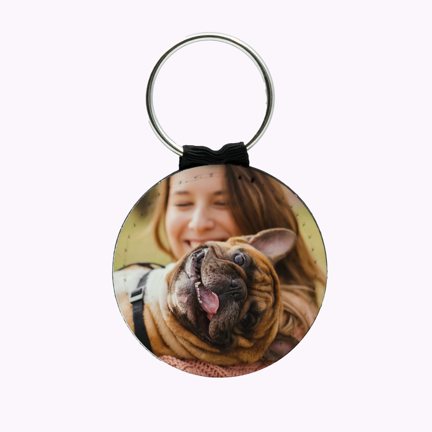 Full Photo Personalised Keyring - Vegan Leather