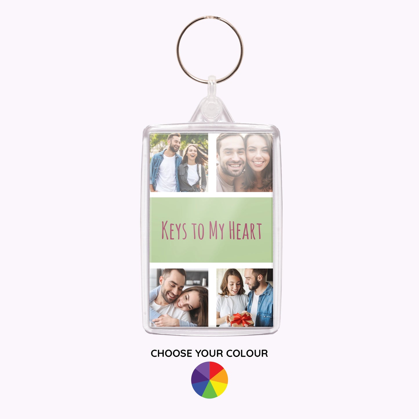 Double-Sided Personalised Acrylic Photo Keyring