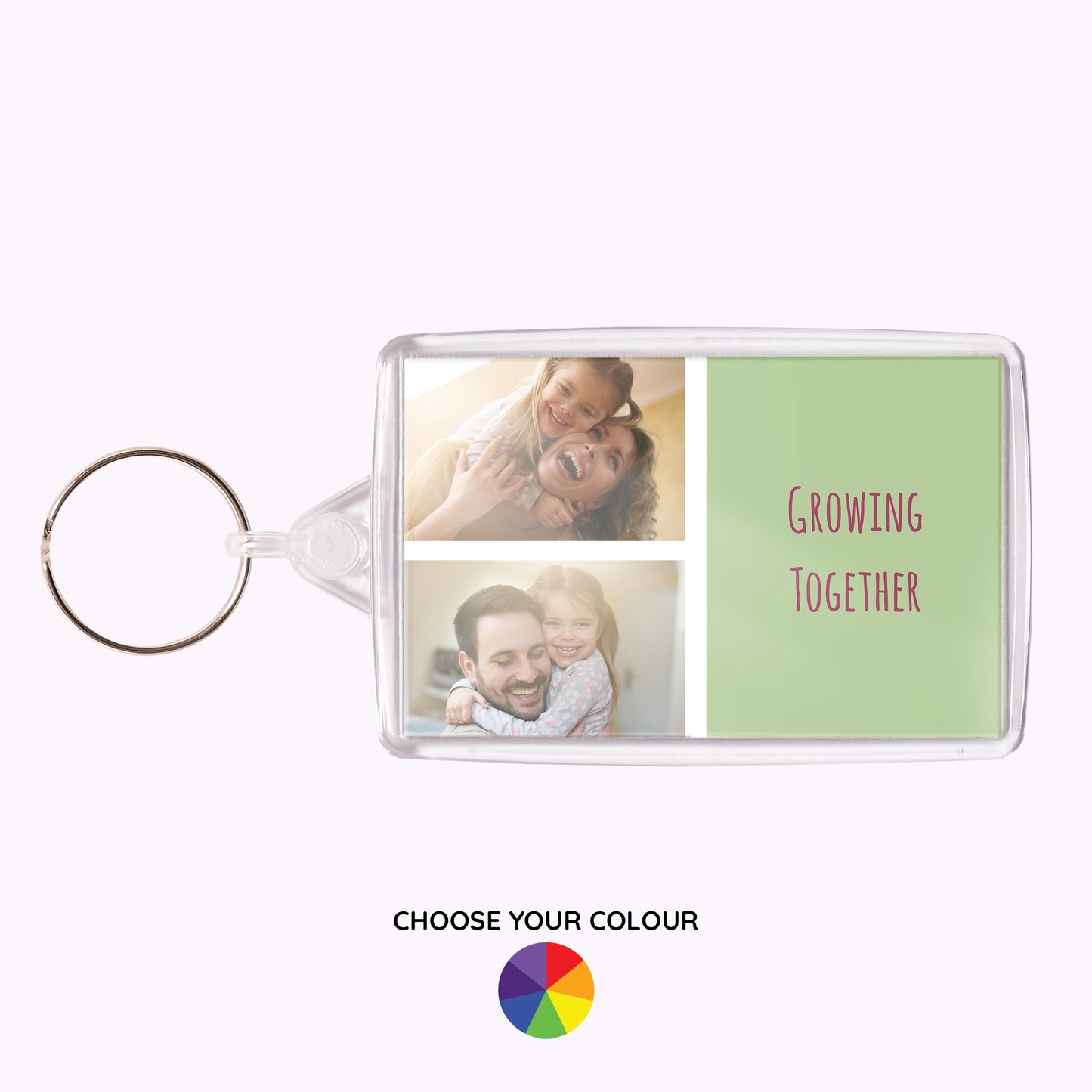 Double-Sided Personalised Acrylic Photo Keyring - Landscape