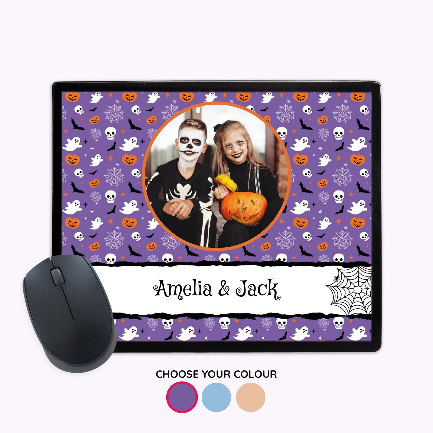 Spooky and Sweet | Personalised Halloween Plastic Mouse Mat