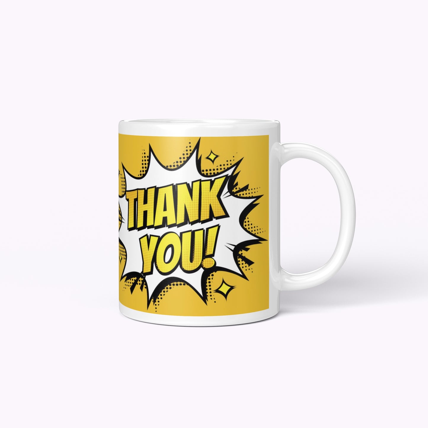 Thank You Comic Book Style | 11oz Classic White Mug