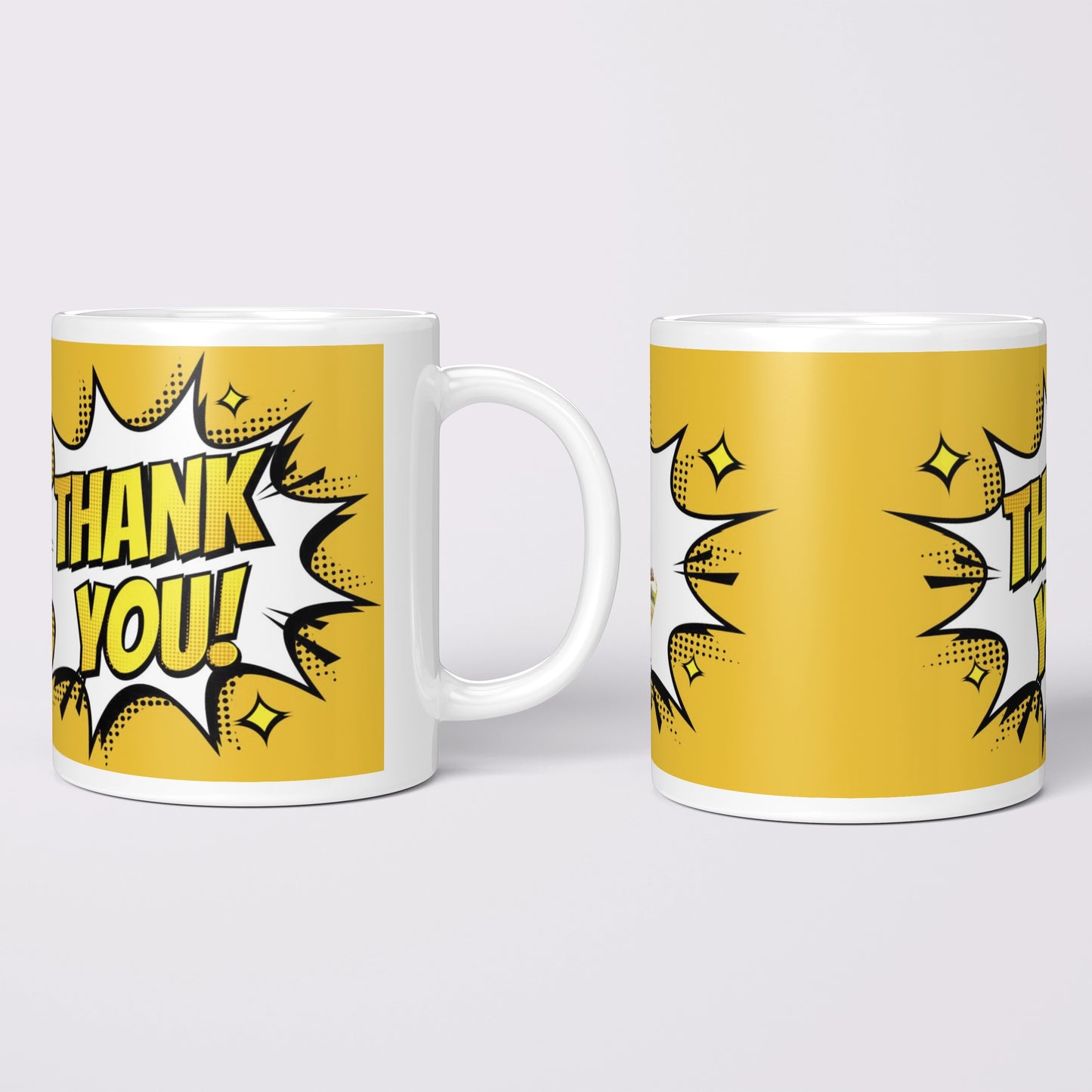 Thank You Comic Book Style | 11oz Classic White Mug