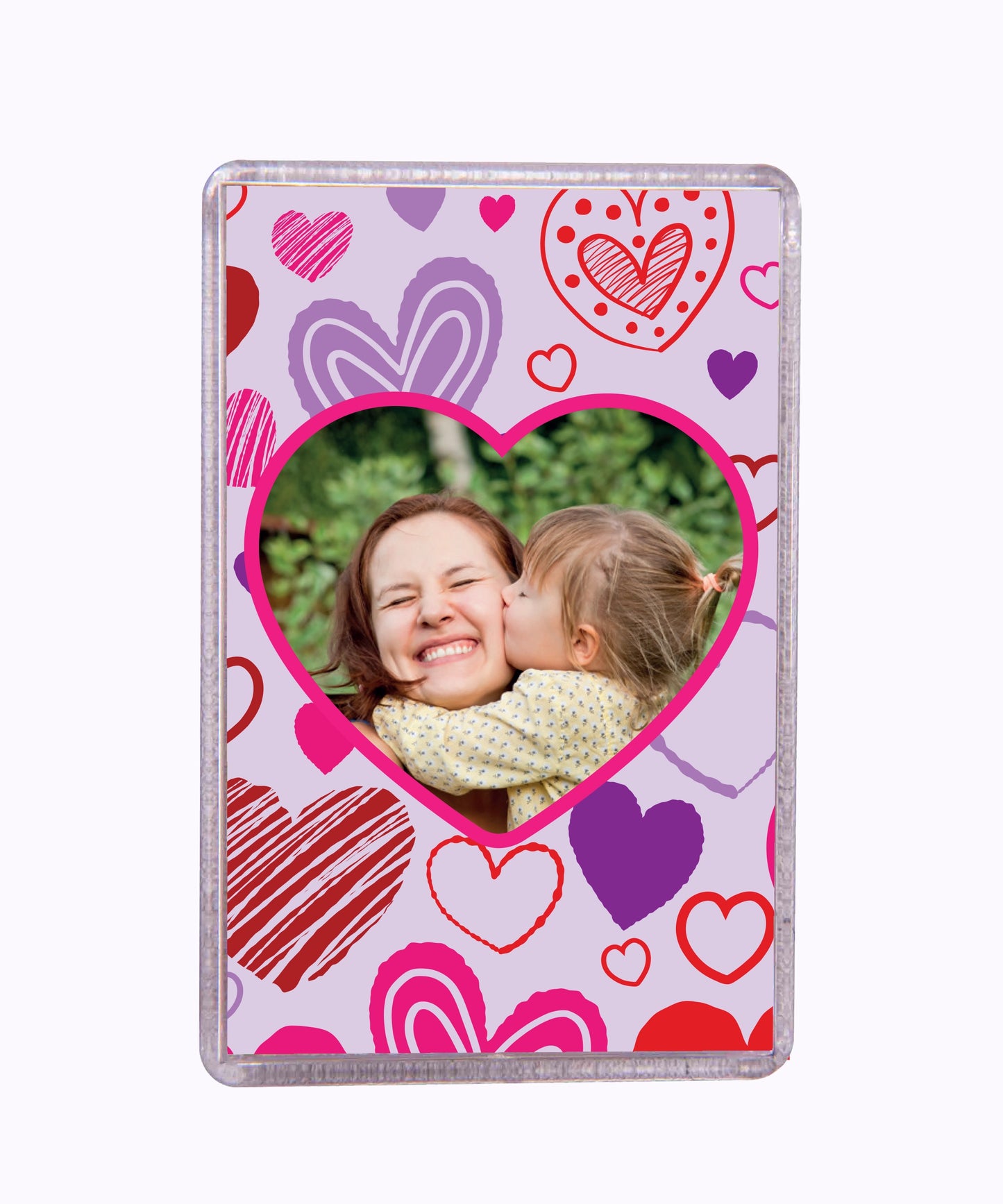 Happy Hearts | Personalised Acrylic Photo Magnet