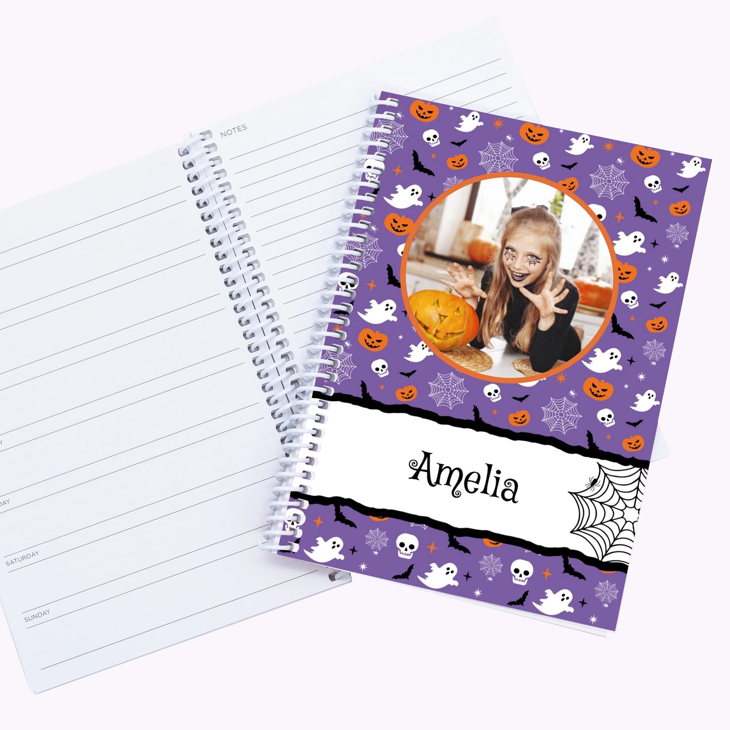 Spooky and Sweet | Personalised A5 Halloween Organiser Notebook