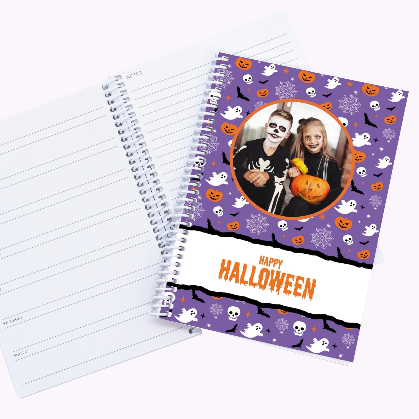 Spooky and Sweet | Personalised A5 Halloween Organiser Notebook