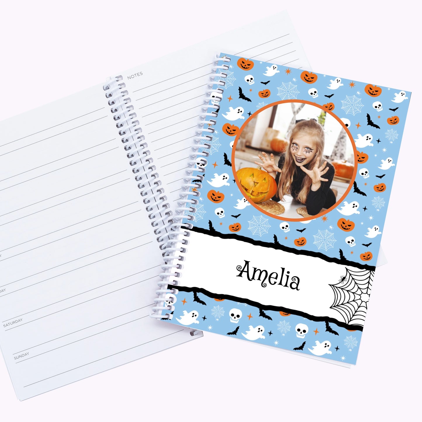 Spooky and Sweet | Personalised A5 Halloween Organiser Notebook