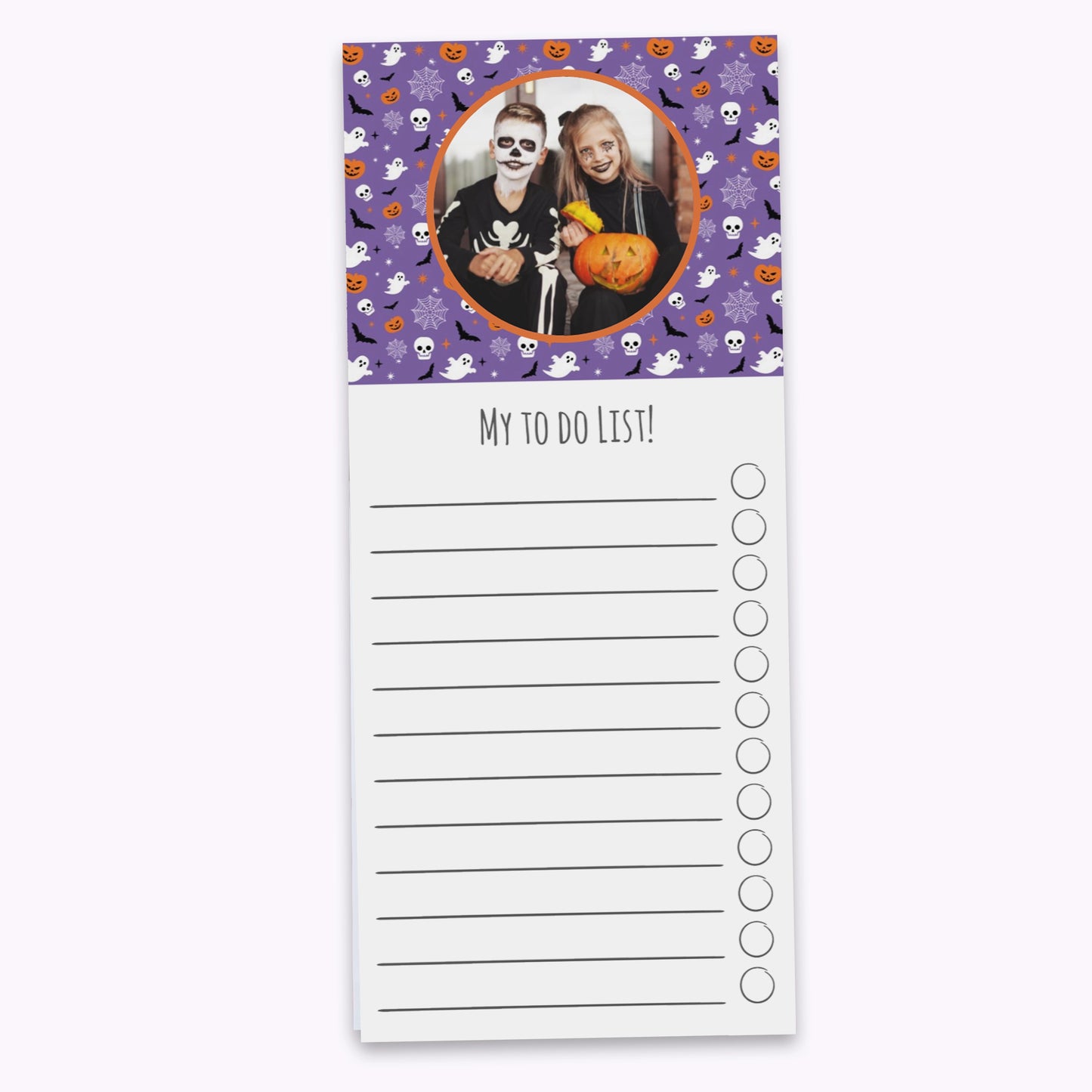 Spooky and Sweet | Personalised Halloween Shopping List Notepad