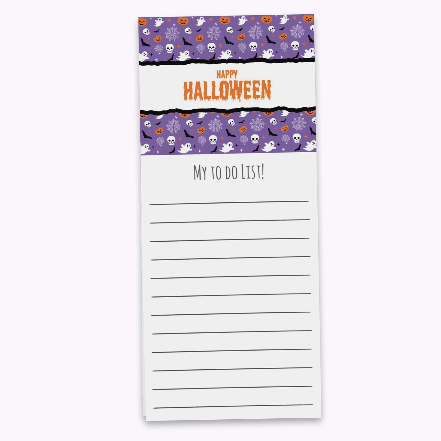 Spooky and Sweet | Personalised Halloween Shopping List Notepad