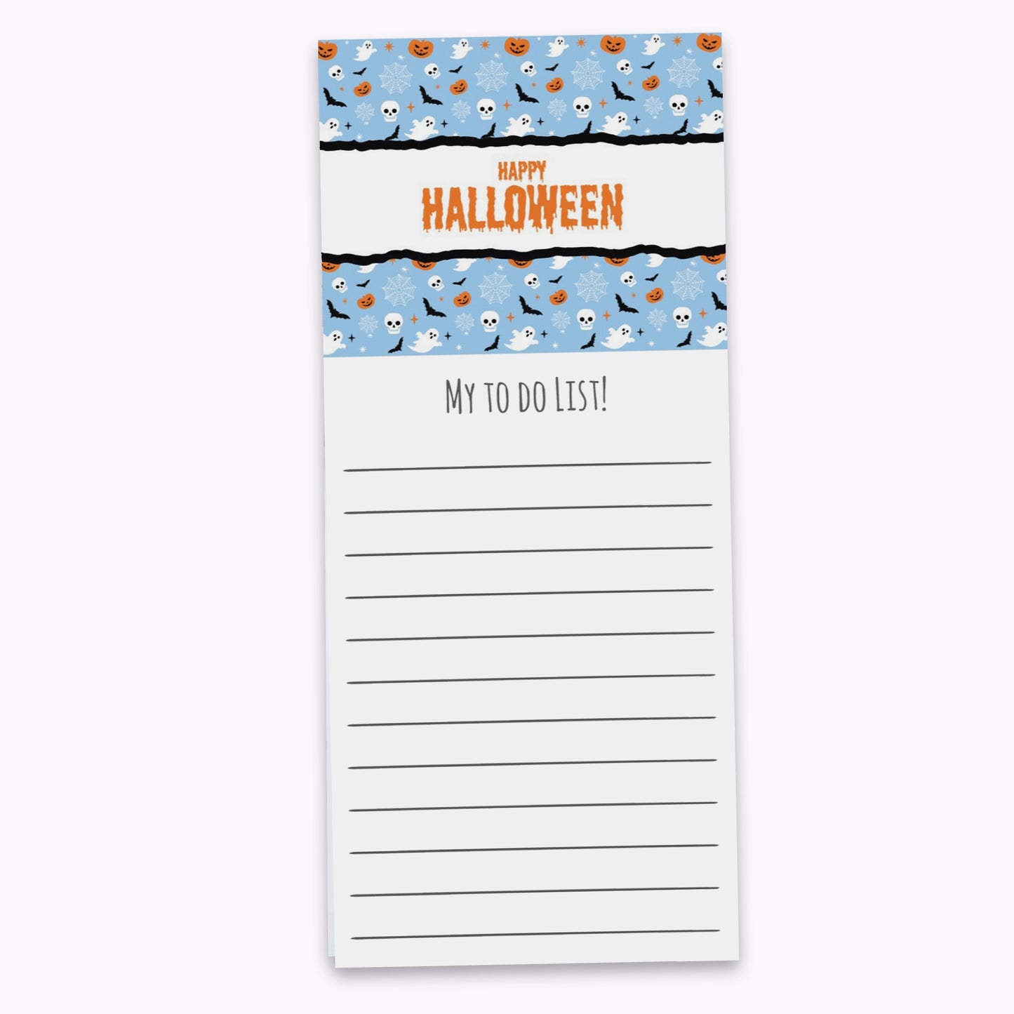 Spooky and Sweet | Personalised Halloween Shopping List Notepad