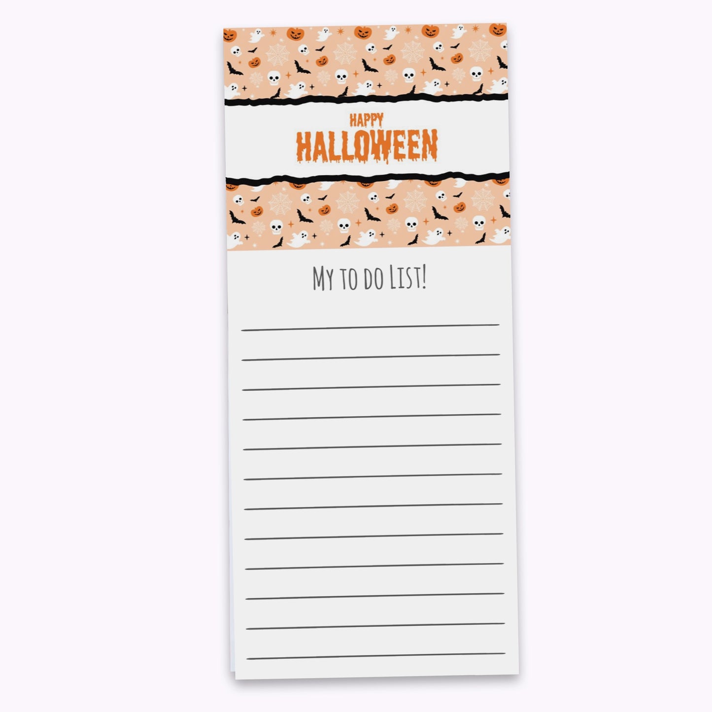Spooky and Sweet | Personalised Halloween Shopping List Notepad
