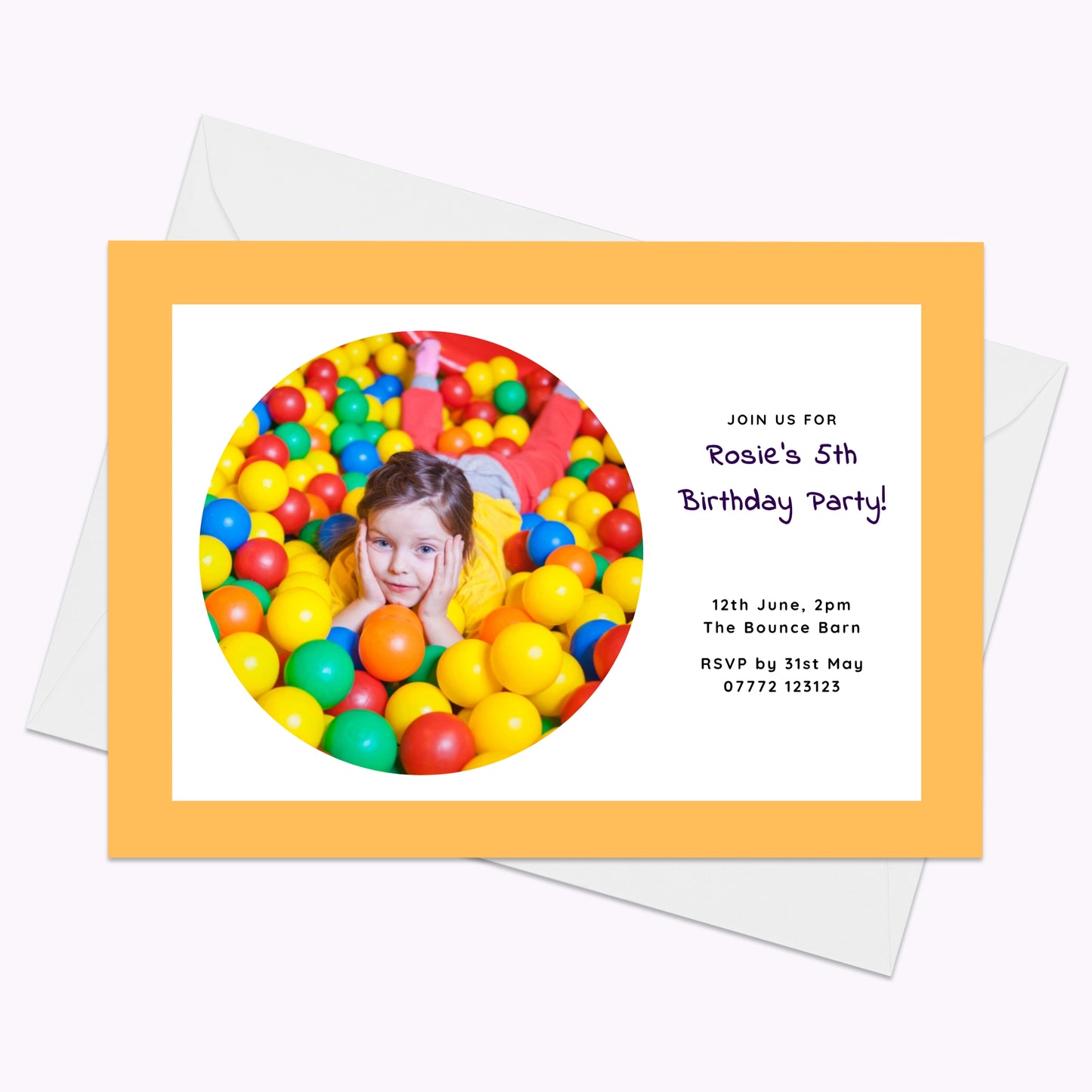 Pack of 10 'Create Your Own' Personalised Landscape A6 Invites