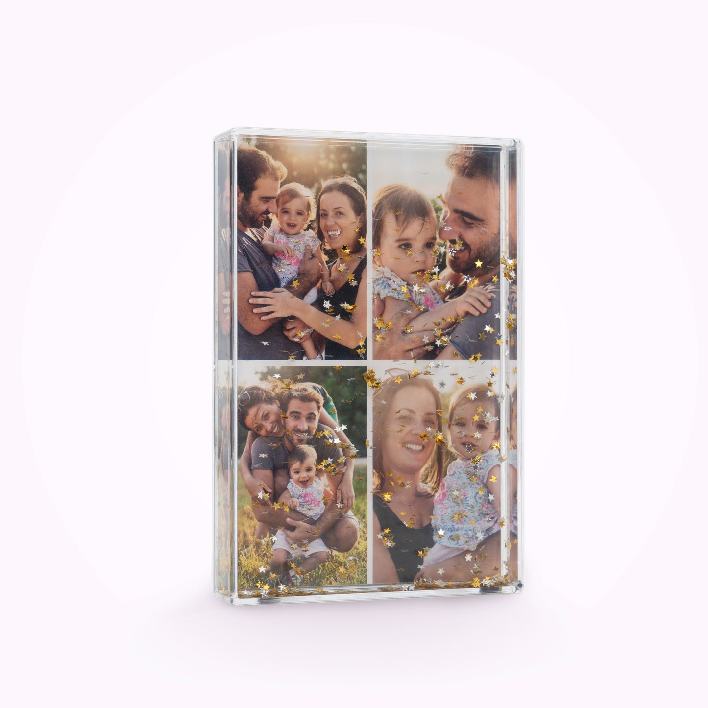 Acrylic Personalised Photo Block with Star Effect