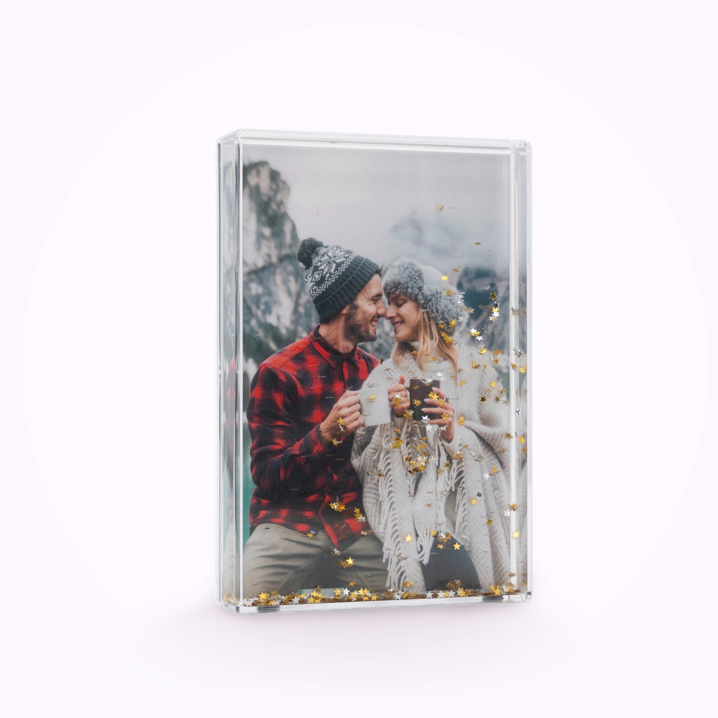 Acrylic Personalised Photo Block with Star Effect