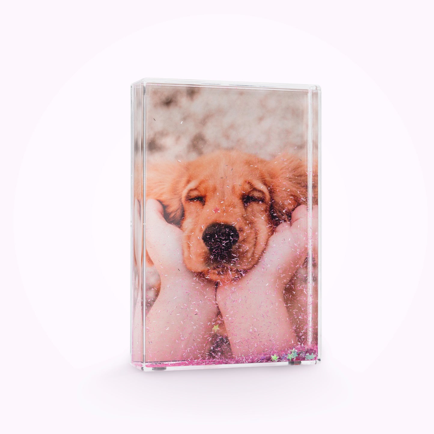 Acrylic Personalised Photo Block with Confetti