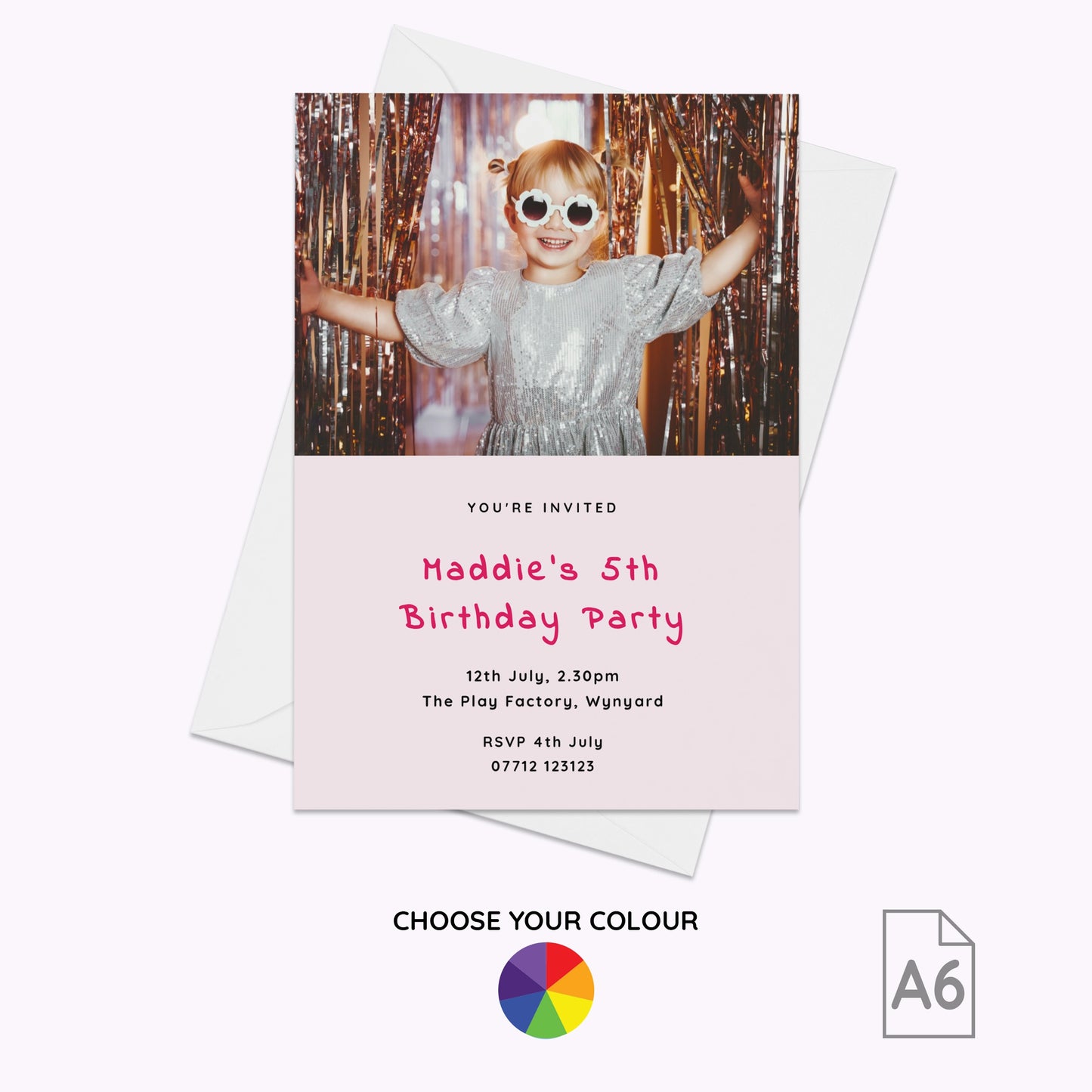 Pack of 10 'Create Your Own' Personalised A6 Invites