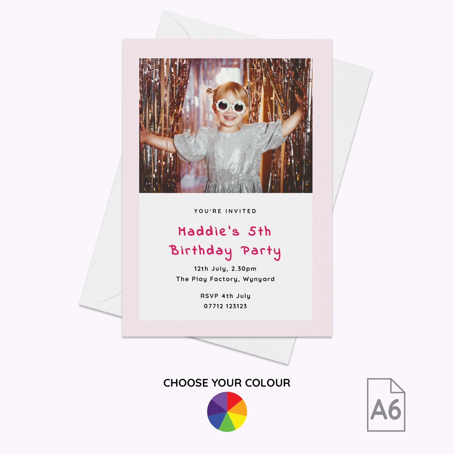 Pack of 10 'Create Your Own' Personalised A6 Invites