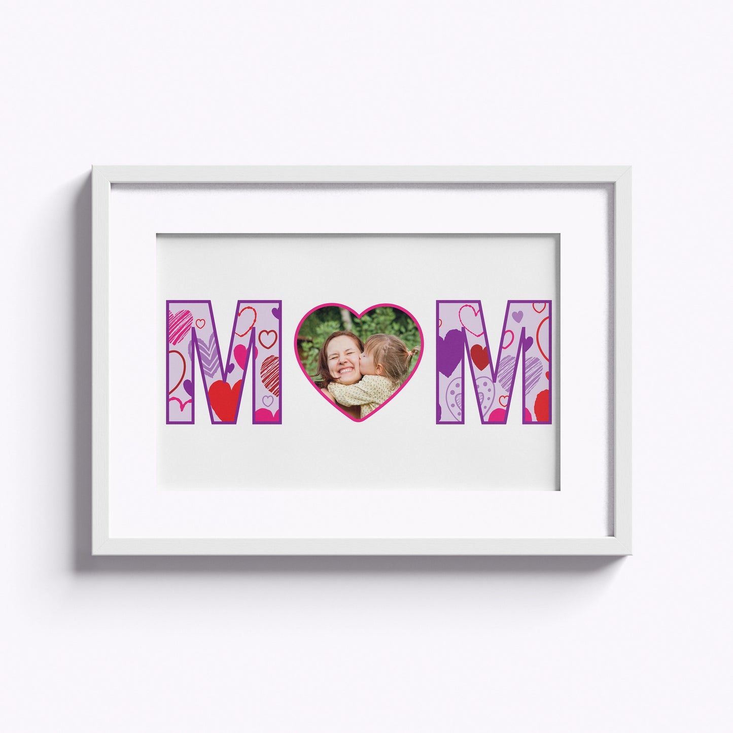 Happy Hearts Mum | 12" x 16" White Framed Mother's Day Print