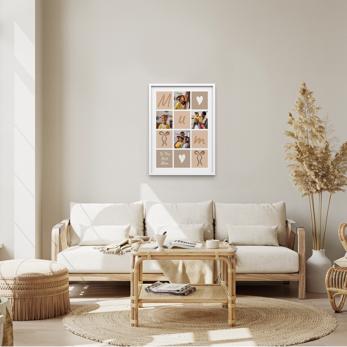 The Neutral Edit | 12" x 16" White Framed Mother's Day Print