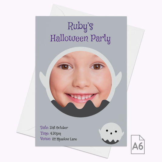 Halloween Monster Party Invites | Pack of 10 Personalised A6 Portrait Party Invitations