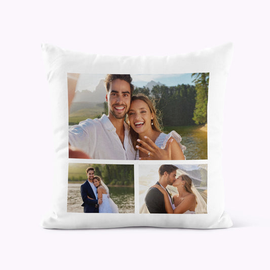 3 Photo Personalised Cushion