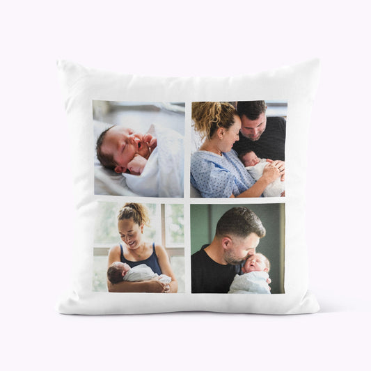 4 Photo Personalised Cushion