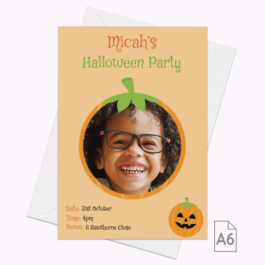 Halloween Monster Party Invites | Pack of 10 Personalised A6 Portrait Party Invitations