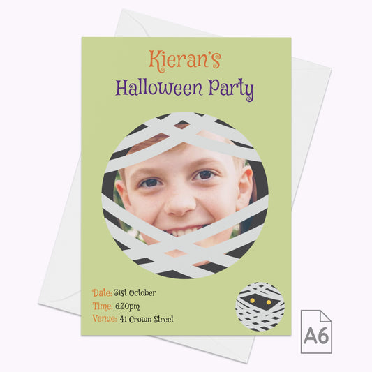 Halloween Monster Party Invites | Pack of 10 Personalised A6 Portrait Party Invitations
