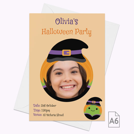 Halloween Monster Party Invites | Pack of 10 Personalised A6 Portrait Party Invitations