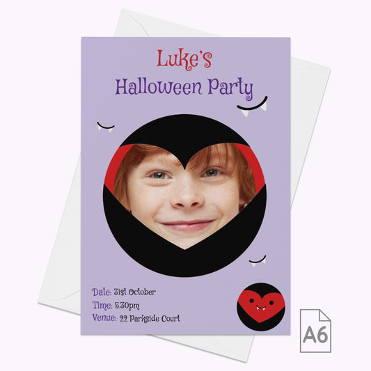 Halloween Monster Party Invites | Pack of 10 Personalised A6 Portrait Party Invitations