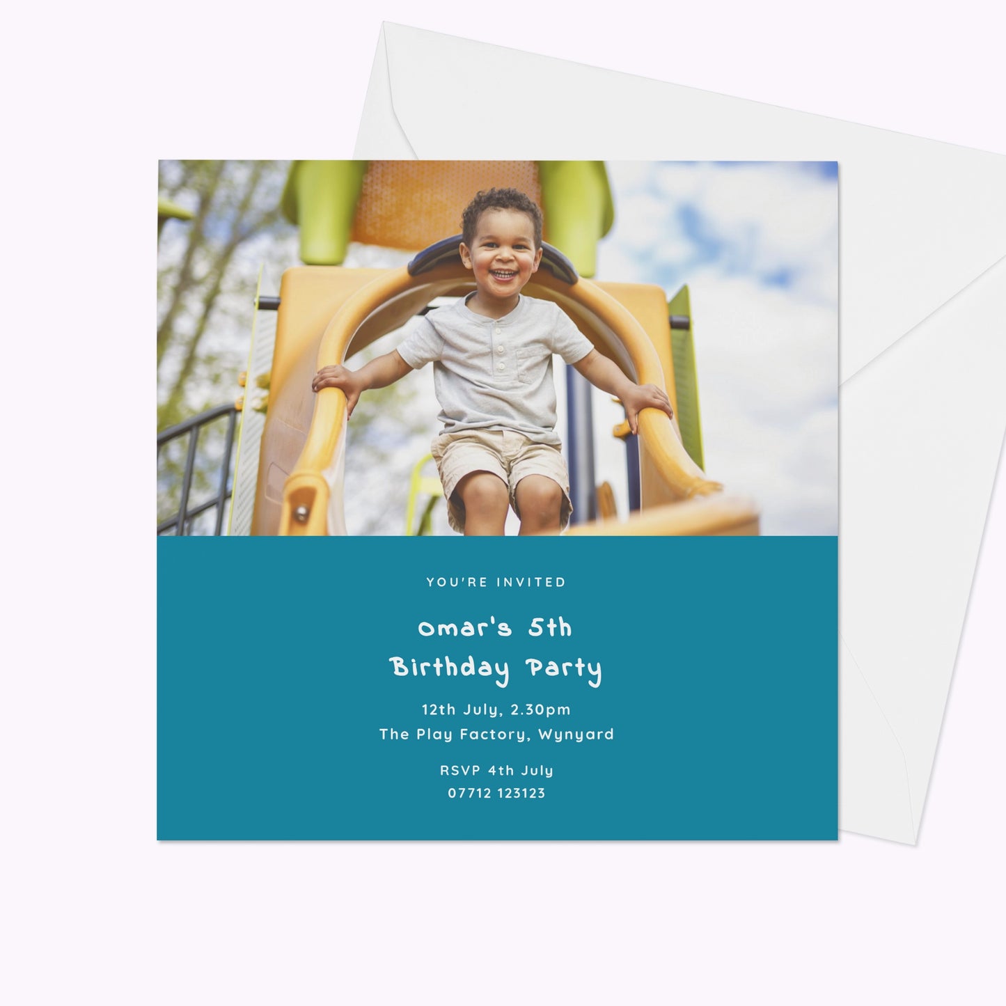 Pack of 10 'Create Your Own' Personalised 12cm x 12cm Invites