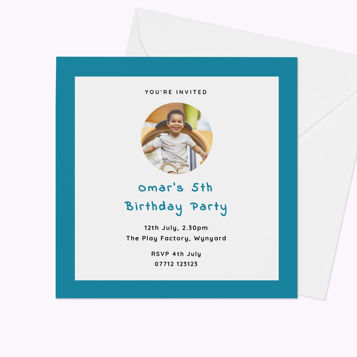 Pack of 10 'Create Your Own' Personalised 12cm x 12cm Invites