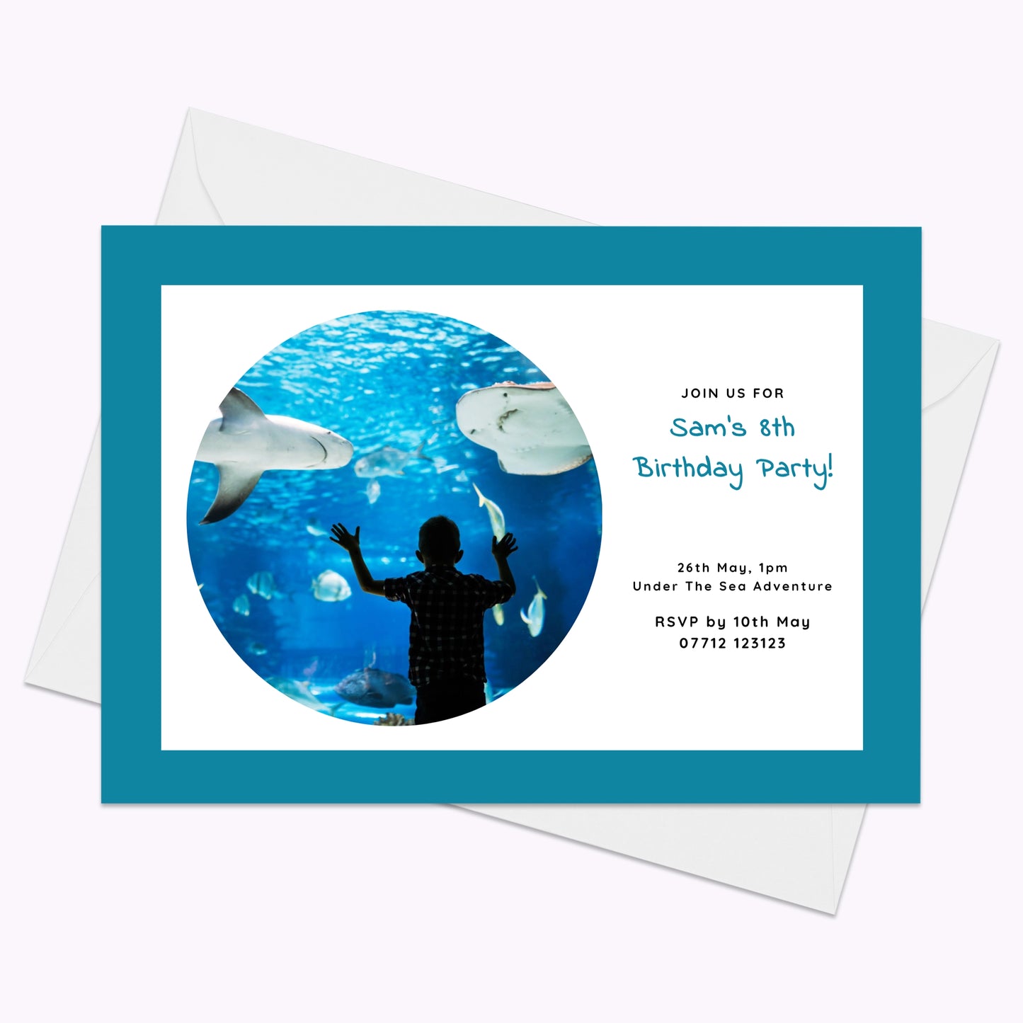 Pack of 10 'Create Your Own' Personalised Landscape A5 Invites