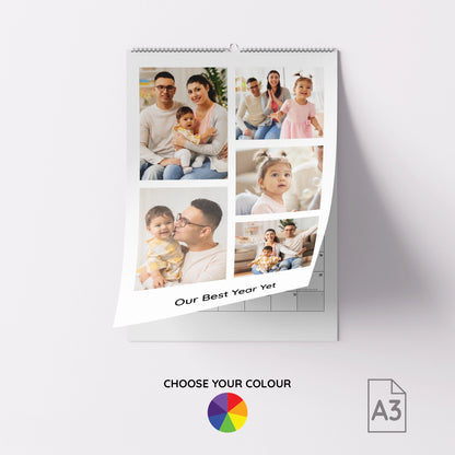 Personalised A3 Photo Wall Calendar